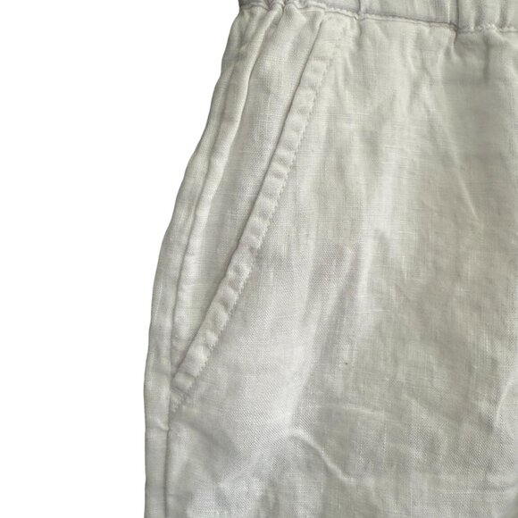 Nwt C&C California 100% Linen Pull-On Paperbag Shorts Womens XS White Vacation - Picture 3 of 10